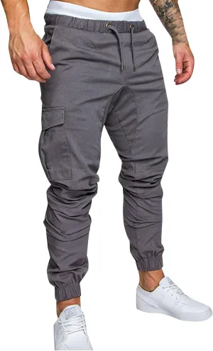 Men's Casual Pants, Waist Yoga Pants Slim Pants Mens Chinos Pants Slim Fit Vintage Pants Men Jeans Solid Color Holes Gradient Trousers Blue Leather Pants (5-Light Gray,Xx-Large)