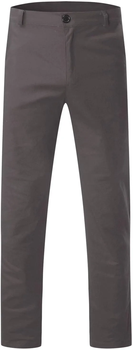 Mens Chinos Slim Fit Pants Flat Front Skinny Straight Leg Dress Pants Stretch Lightweight Comfy Casual Trousers with Pockets