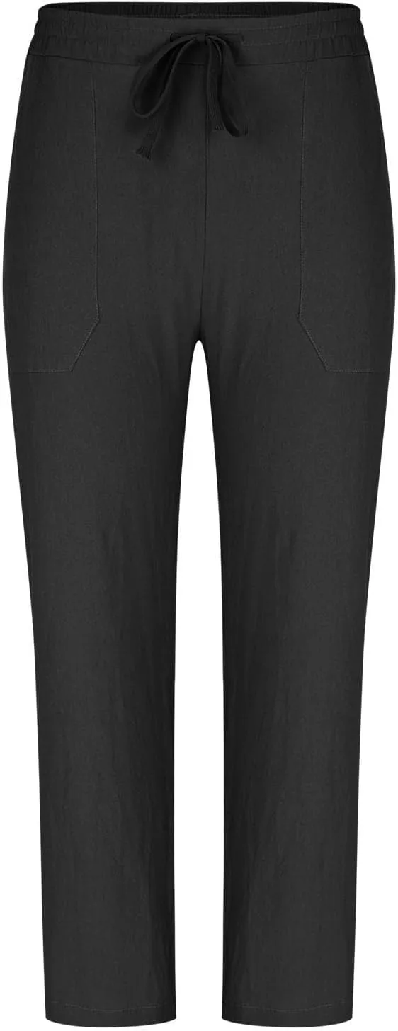Men's Cotton Linen Pants Summer Fashion Solid Color Loose Comfy Plus Size Wide Leg Sweatpant Elastic Waist Trouser