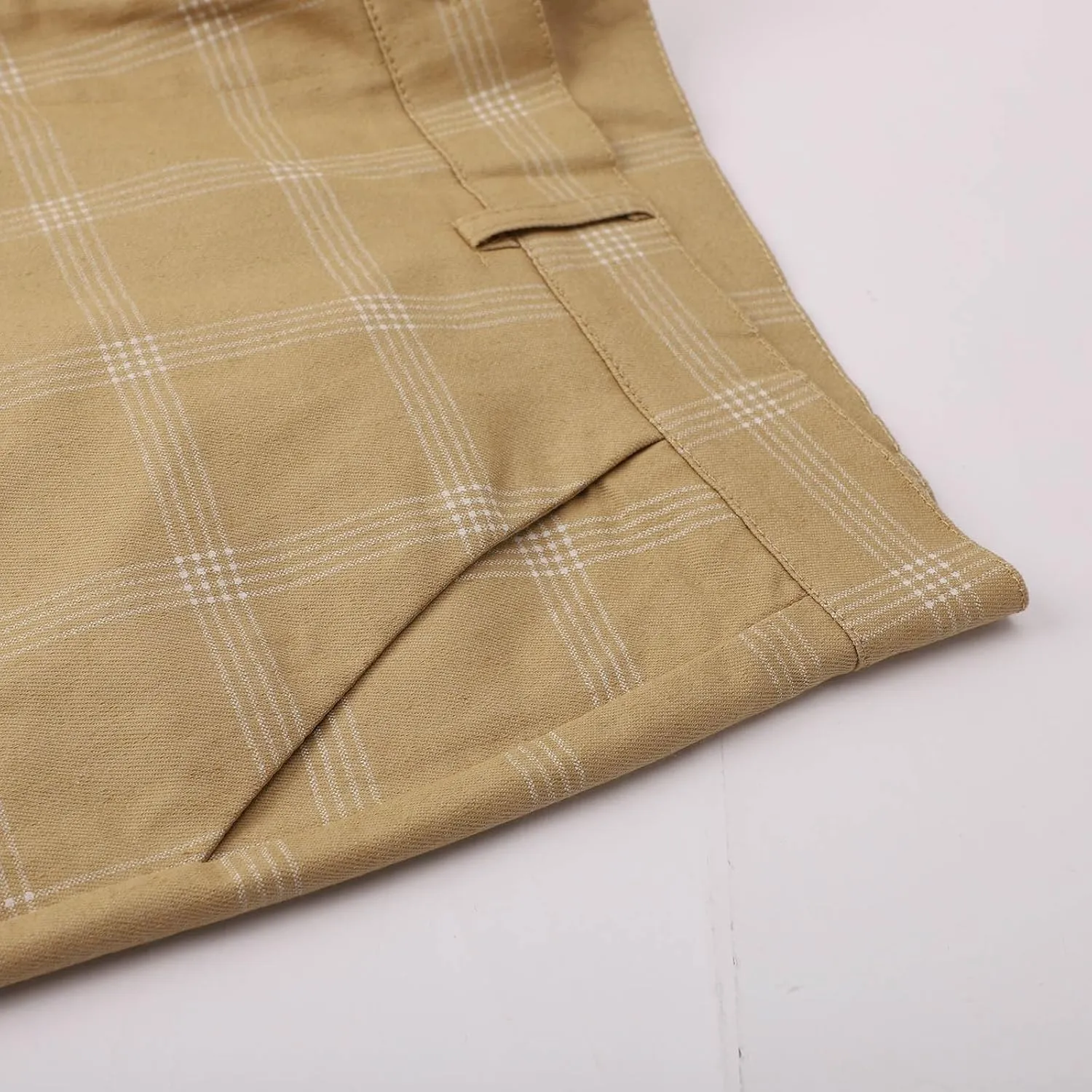 Men's Dress Pants Plaid Skinny Slim Fit Dress Pants Stretch Regular Fit Business Golf Pencil Chinos Pants
