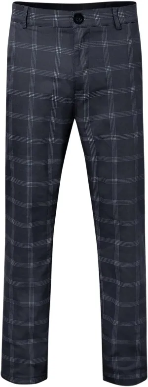 Men's Dress Pants Plaid Skinny Slim Fit Dress Pants Stretch Regular Fit Business Golf Pencil Chinos Pants