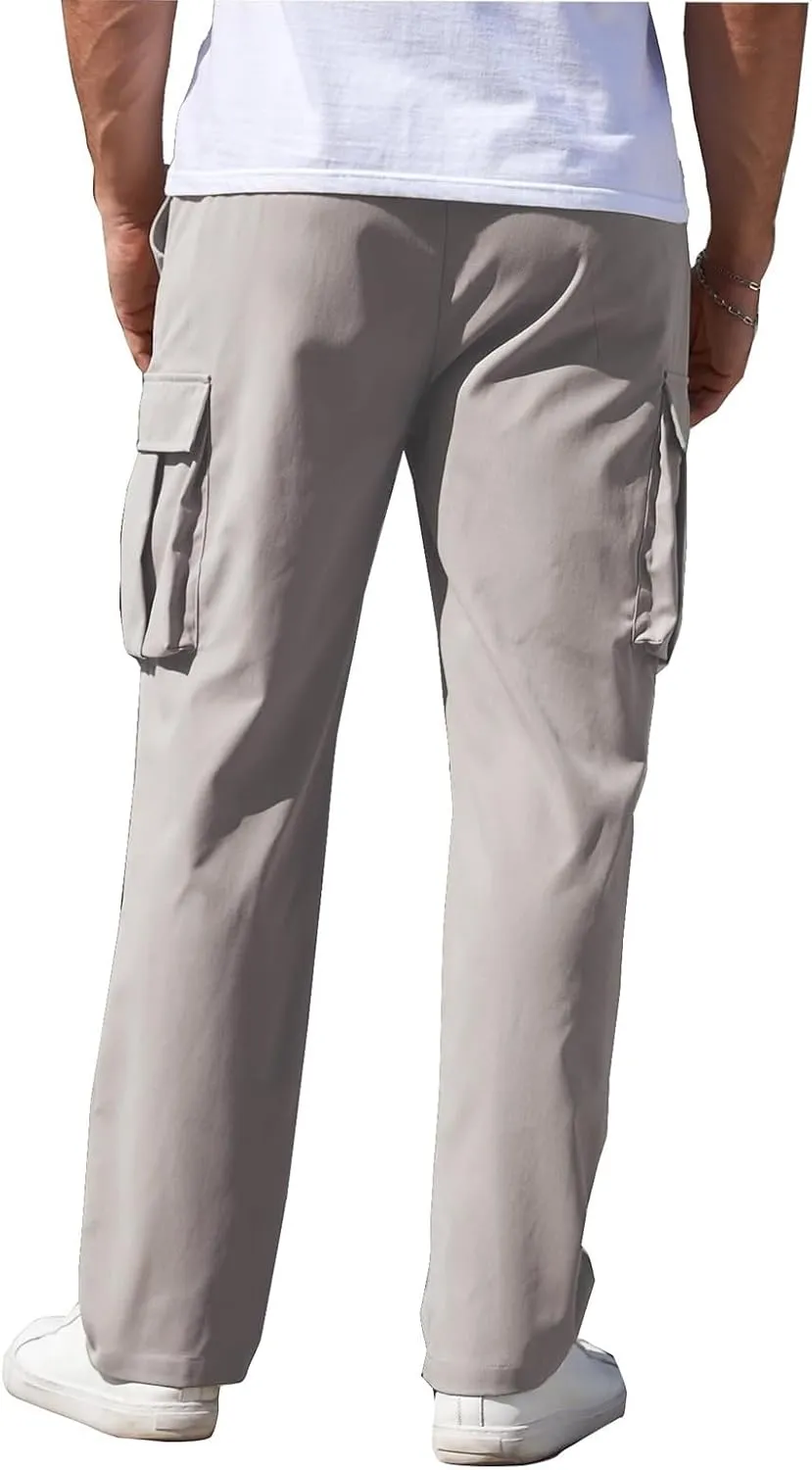 Mens Fashion Joggers Sweatpants Sports Pocket Trousers Beam Drawstring Men's Active Athletic Casual Tricot Sweatpants