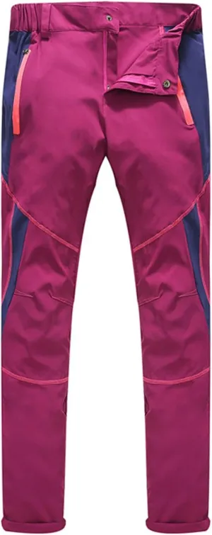 Mens Hiking Pants Waterproof Slim Fit Quick Dry Lightweight Athletic Fit Pants Outdoor Windbreaker Trousers Belts
