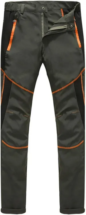 Mens Hiking Pants Waterproof Slim Fit Quick Dry Lightweight Athletic Fit Pants Outdoor Windbreaker Trousers Belts