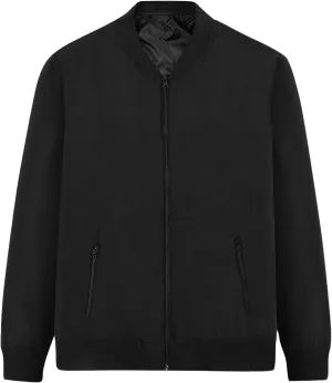 Mens Lightweight Flight Bomber Jacket Full Zip Windproof Military Windbreaker Fashion Casual Softshell Varsity Jacket