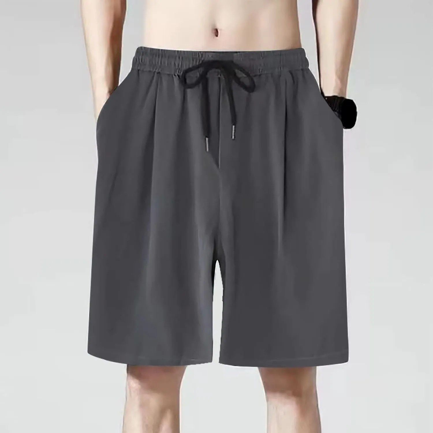Mens Lightweight Jogging Pant Pockets Track Work Joggers Loose Fit Sport Casual Sweatpant Summer Long Pants