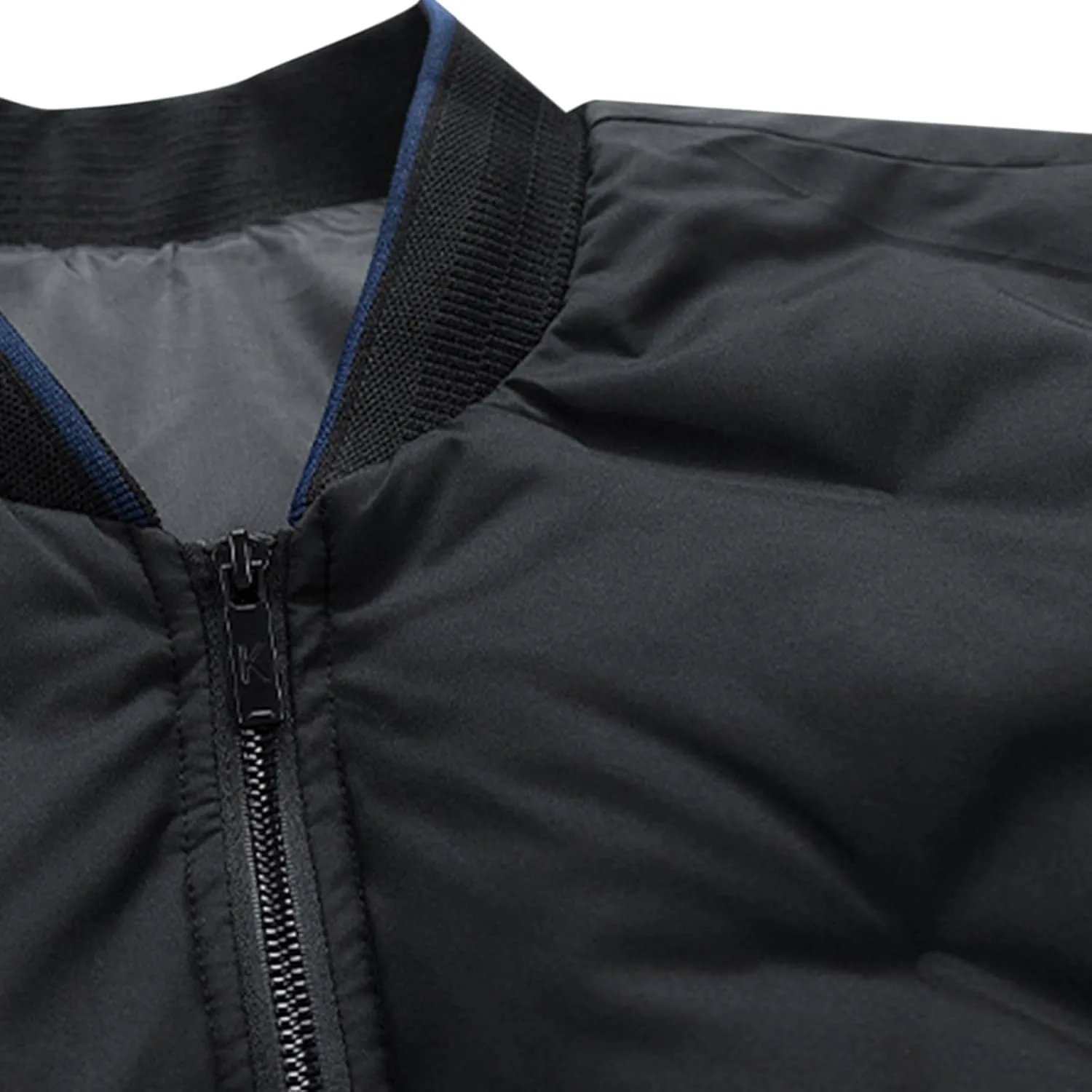 Men's Lightweight Soft Shell Jacket Winter Warm Casual Varsity Bomber Jacket Coat Trendy Long Sleeve Down Jackets