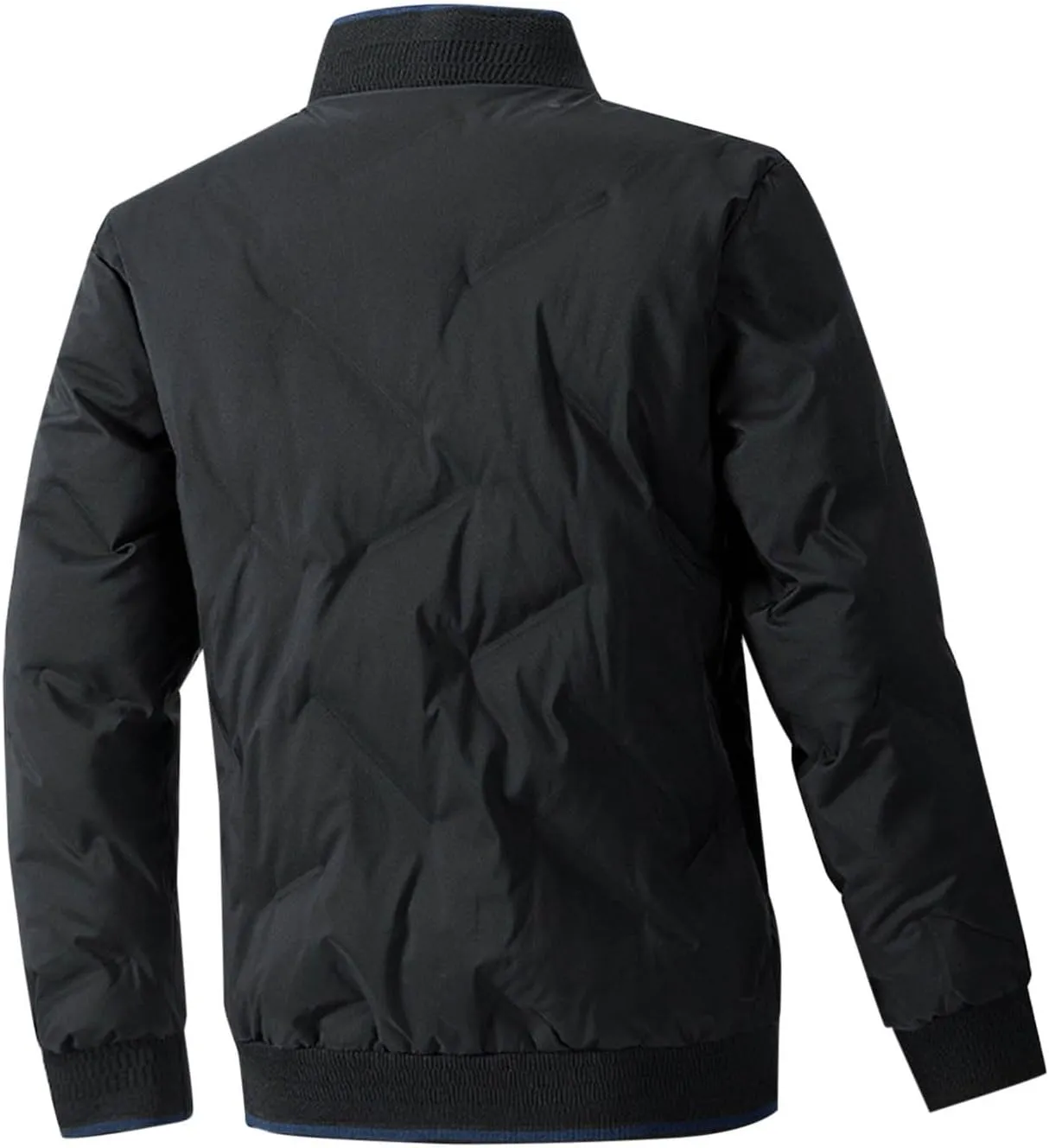 Men's Lightweight Soft Shell Jacket Winter Warm Casual Varsity Bomber Jacket Coat Trendy Long Sleeve Down Jackets