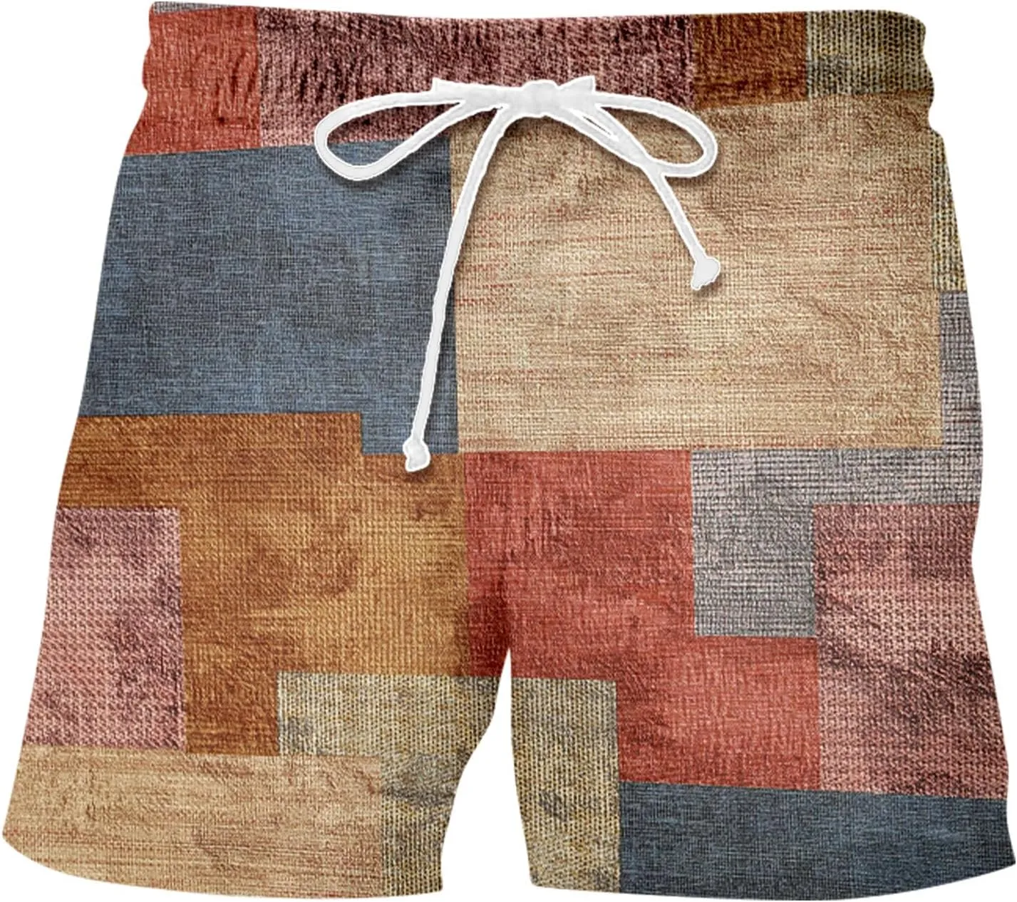 Men's Linen Cotton Gingham Bermuda Shorts Lightweight Summer Plaid Yoga Beach Wear Big and Tall Casual Workout Short
