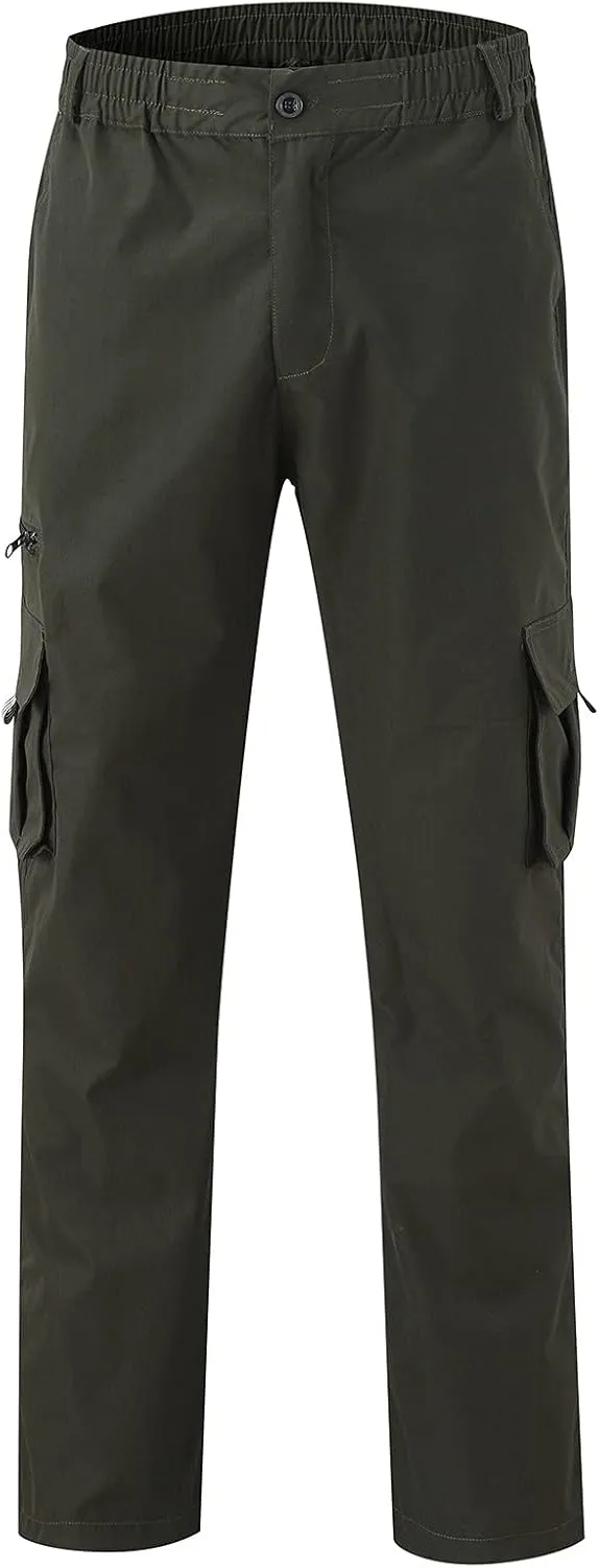 Mens Loose Cargo Pants Sports Hat Multi Woven Pocket Foot Rope Solid Pants Street Cargo Baggy Camo Tactical Trousers