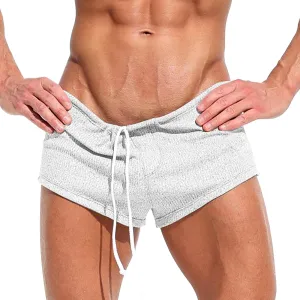 Mens Muscle Fitness Shorts Track Combat Drawstring Sexy Bodybuilding Casual Capris Lightweight Quick Drying Sports Tight Pant