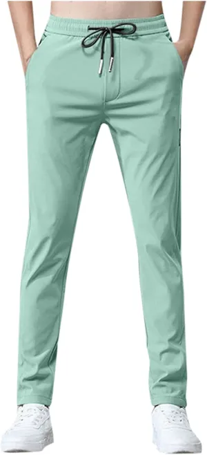 Men's Pants Casual Fashion Jogger Athletic Sweatpants with Pocket Stretch Waistband Cargo Work Pant