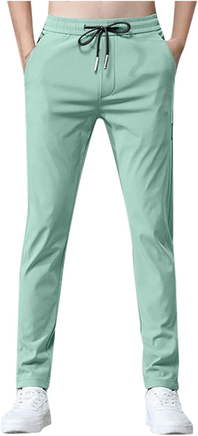 Men's Pants Casual Fashion Jogger Athletic Sweatpants with Pocket Stretch Waistband Cargo Work Pant