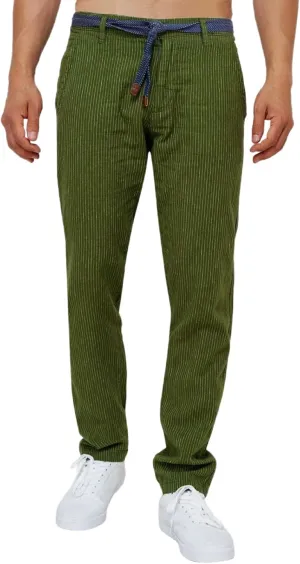 Mens Pinstripe Casual Pants Stretch Slim Fit Dress Trousers Skinny Plus Size Fashion Trend Suit Pants