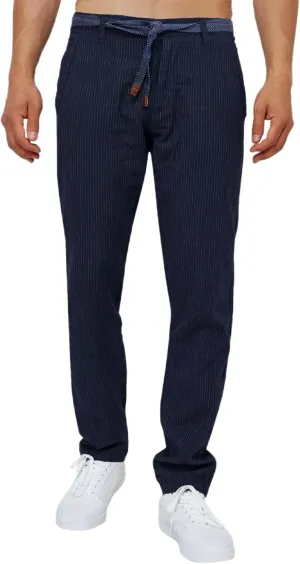 Mens Pinstripe Casual Pants Stretch Slim Fit Dress Trousers Skinny Plus Size Fashion Trend Suit Pants