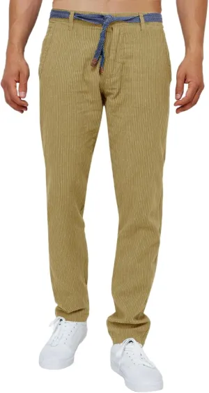 Mens Pinstripe Casual Pants Stretch Slim Fit Dress Trousers Skinny Plus Size Fashion Trend Suit Pants