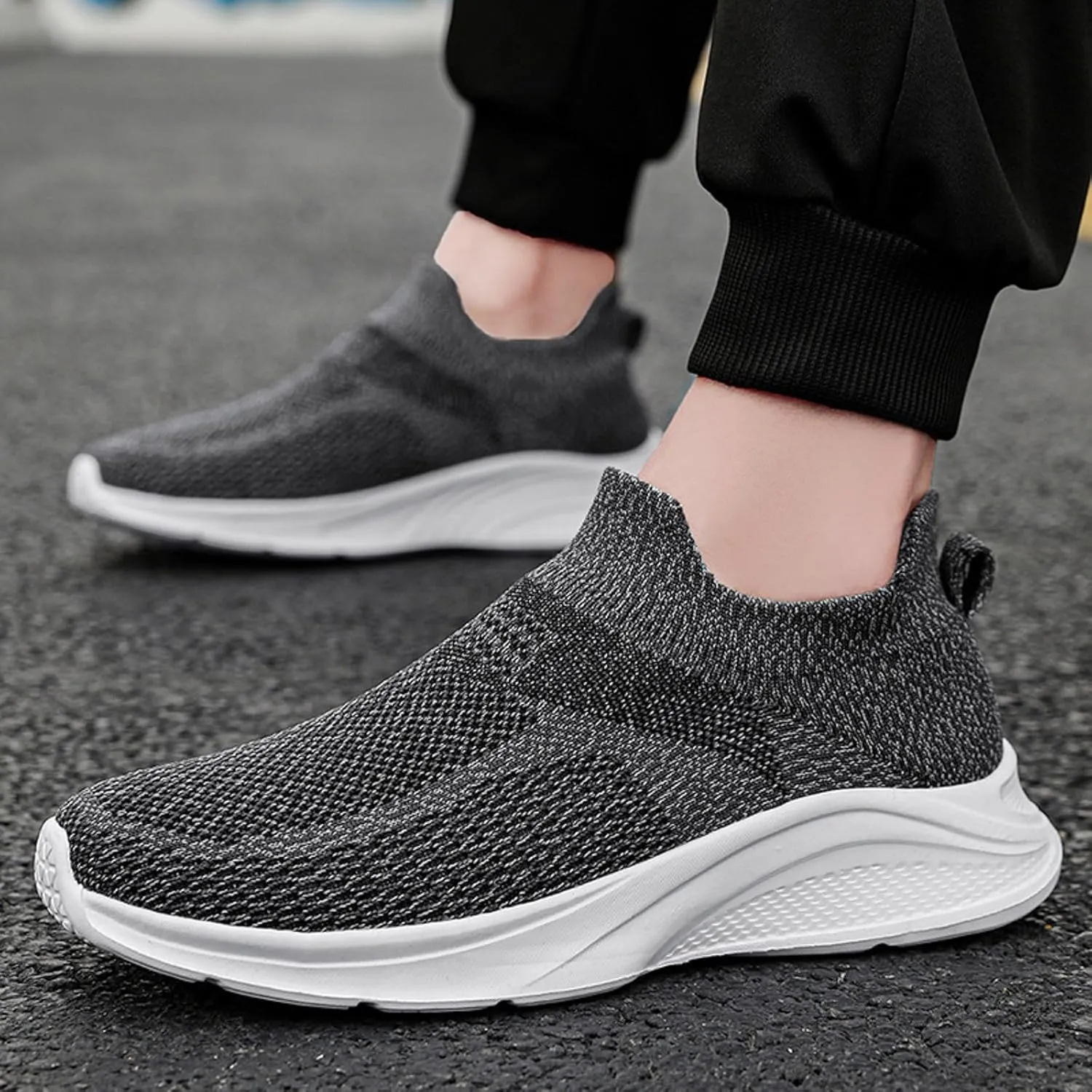 Mens Slip on Shoes Mens Tennis Shoes Shoe for Men Walking Shoe for Men Running Trail Breathable Sneaker