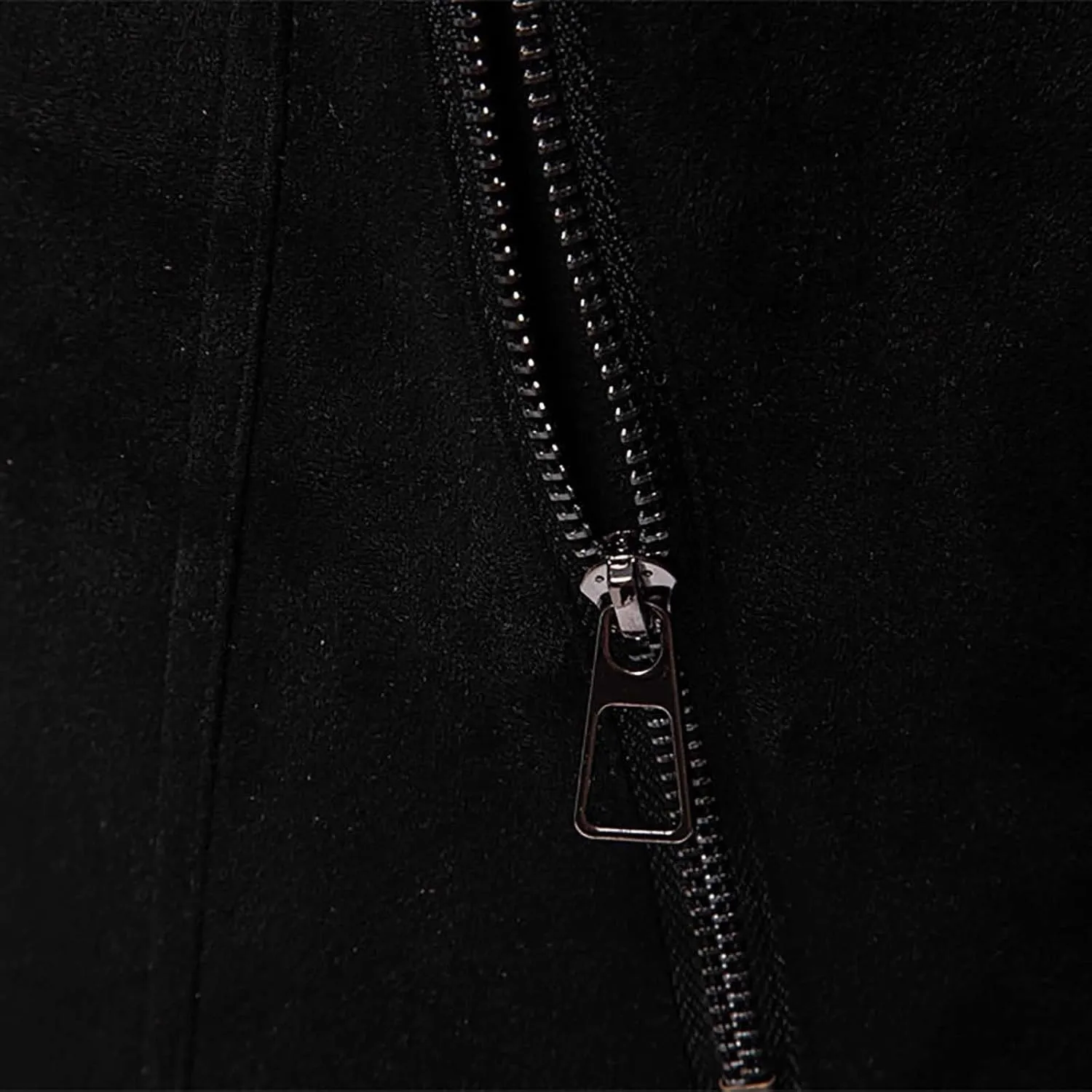 Men's Suede Jacket Spring Fall Full Zip Up Jackets Vintage Faux Leather Coat Outwear with Zipper Pockets for Business