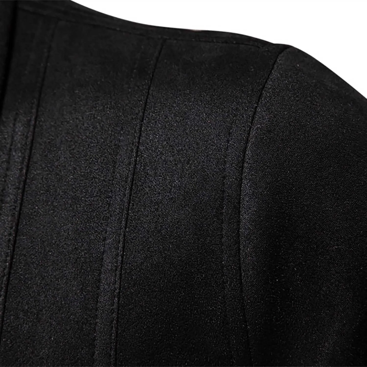 Men's Suede Jacket Spring Fall Full Zip Up Jackets Vintage Faux Leather Coat Outwear with Zipper Pockets for Business