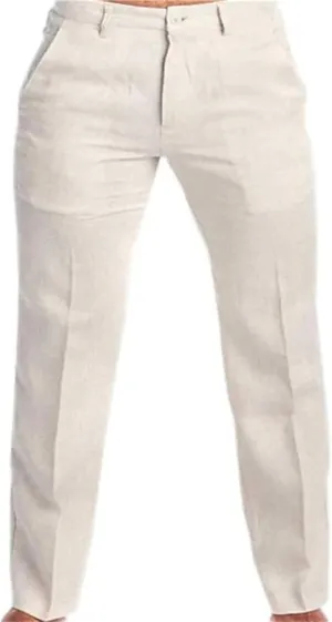 Men's Summer Linen Pants Classic Regular Fit Modern Relaxed Lightweight Dress Casual Pants for Everyday Wear