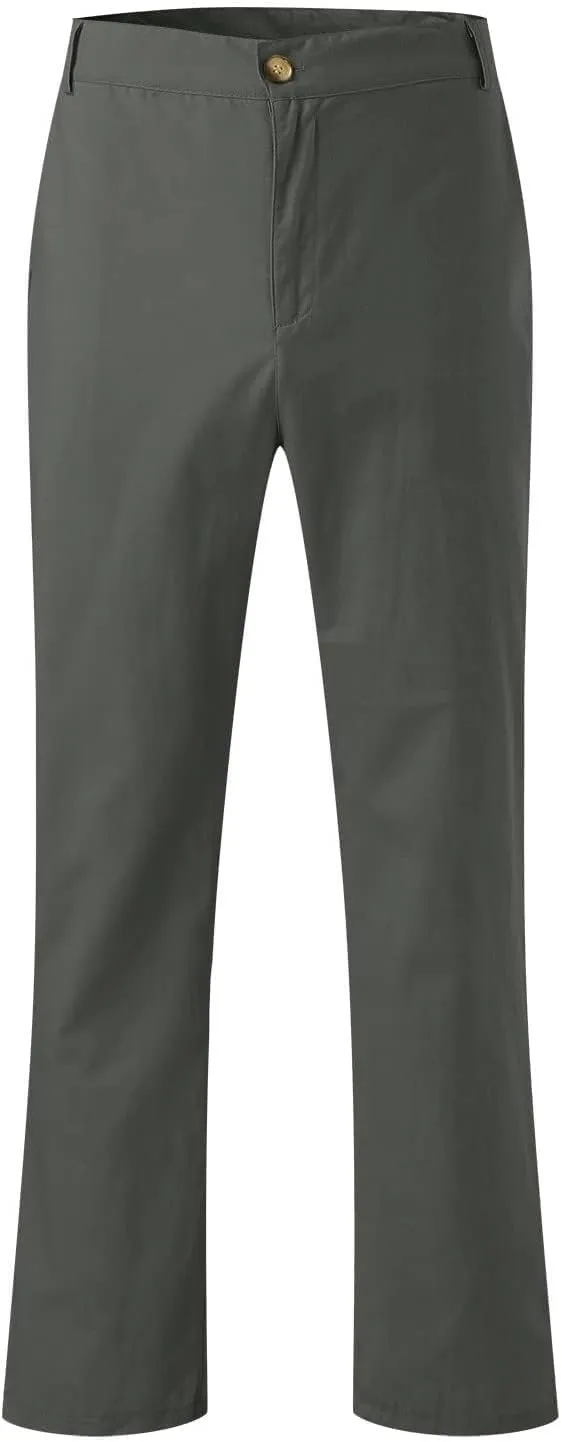 Men's Summer Linen Pants Classic Regular Fit Modern Relaxed Lightweight Dress Casual Pants for Everyday Wear