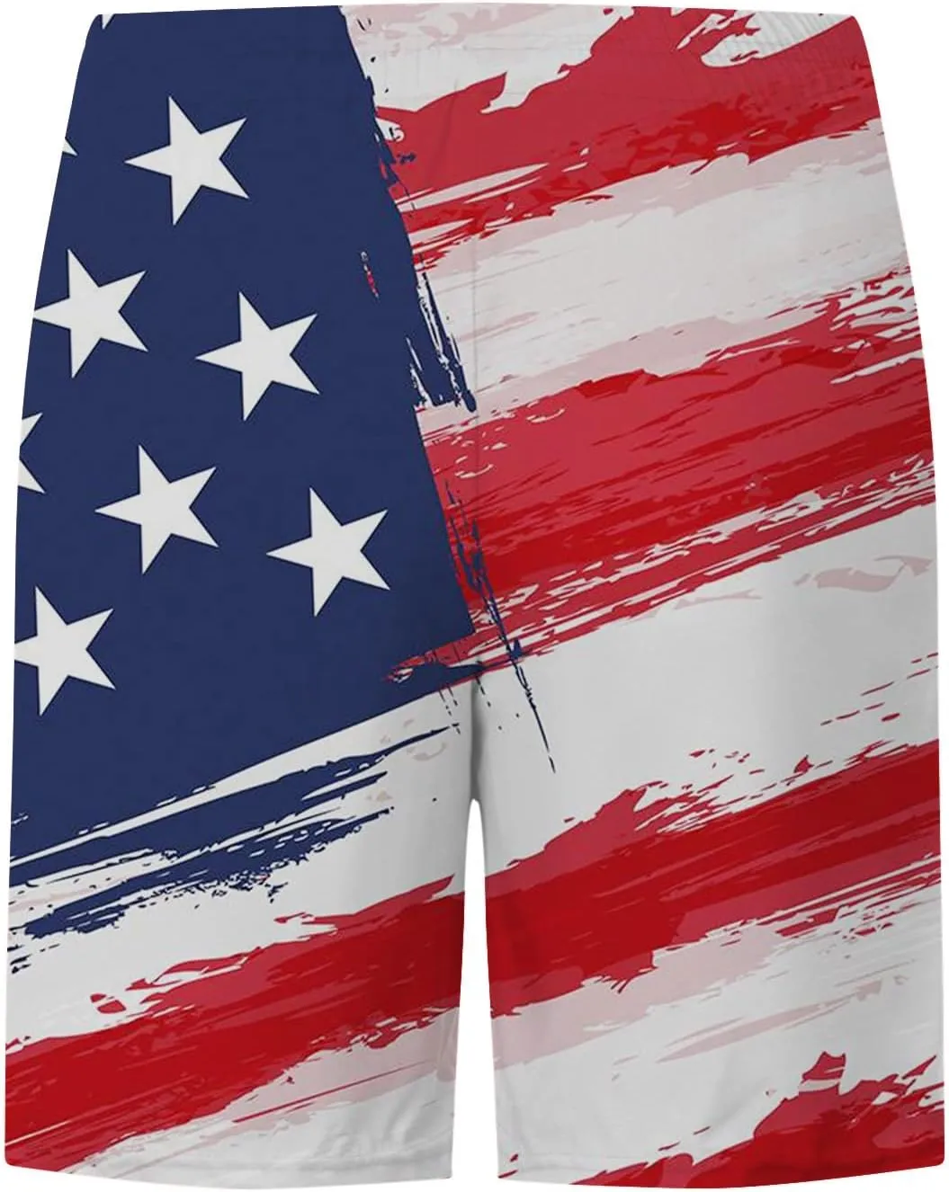 Mens Summer Shorts Independence Day Patriotic Print Casual Loose Pants USA Flag 4th of July Lightweight Combat Sports Capris