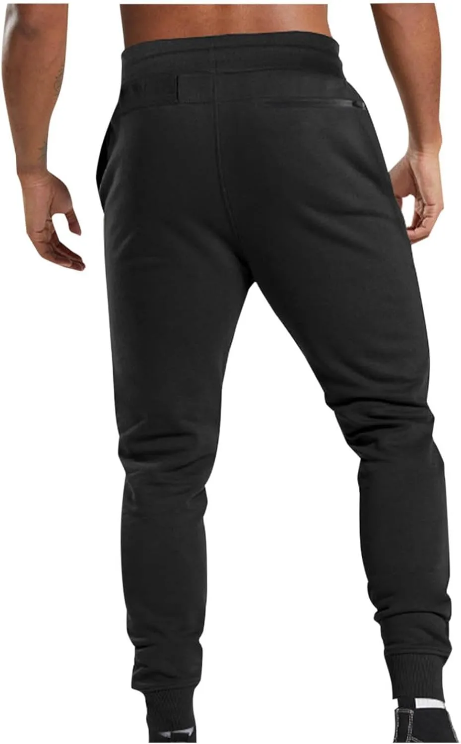 Mens Sweatpants Joggers Lightweight Elastic Waist Drawstring Athletic Gym Workout Hiking Trouser Casual Tapered Pants