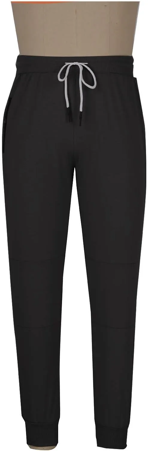 Mens Sweatpants Joggers Lightweight Elastic Waist Drawstring Athletic Gym Workout Hiking Trouser Casual Tapered Pants