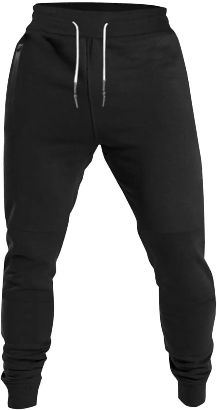 Mens Sweatpants Joggers Lightweight Elastic Waist Drawstring Athletic Gym Workout Hiking Trouser Casual Tapered Pants