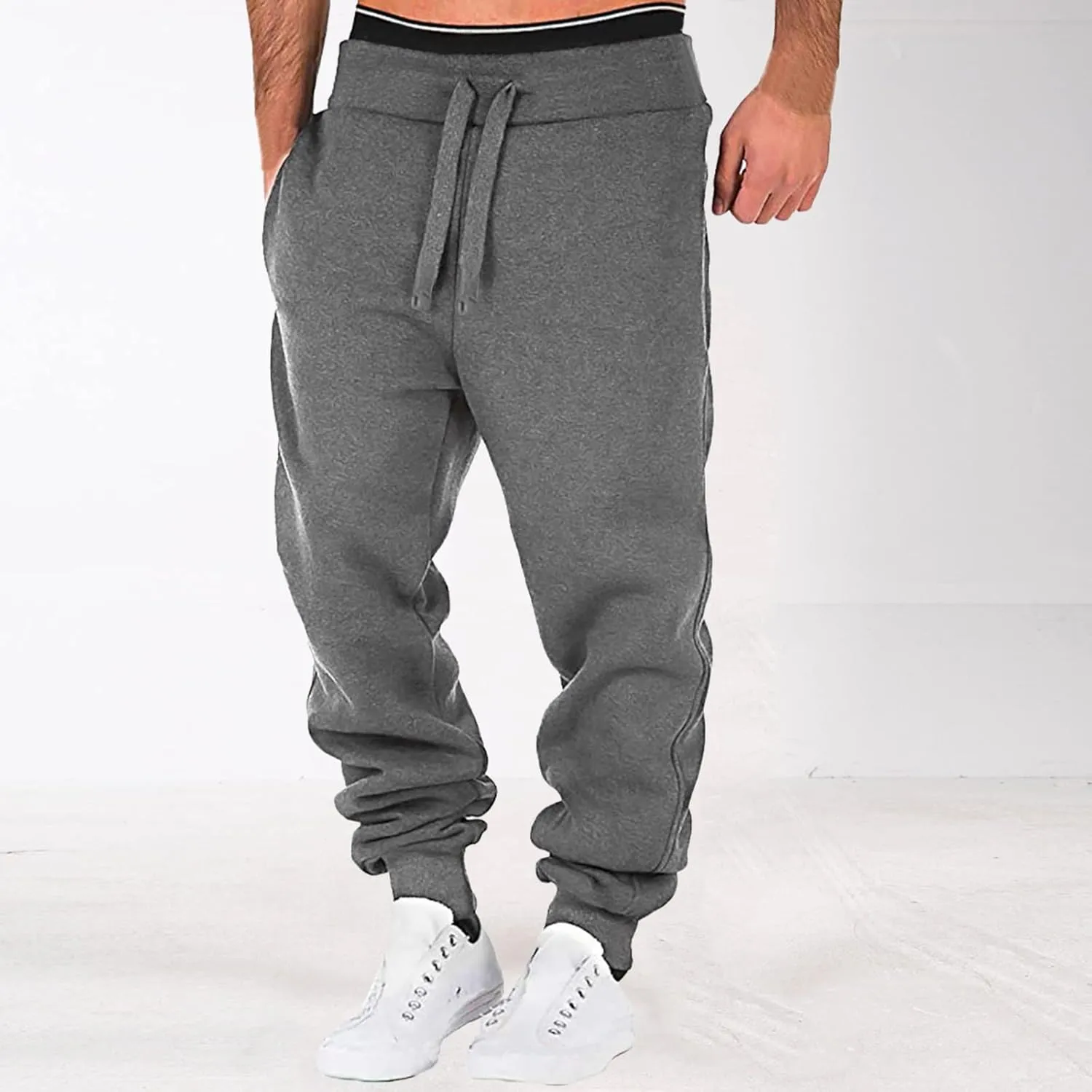 Mens Sweatpants with Pockets Big and Tall Fit Casual Trousers Mens Lightweight Running Gym Jogger Pants Men's Workout