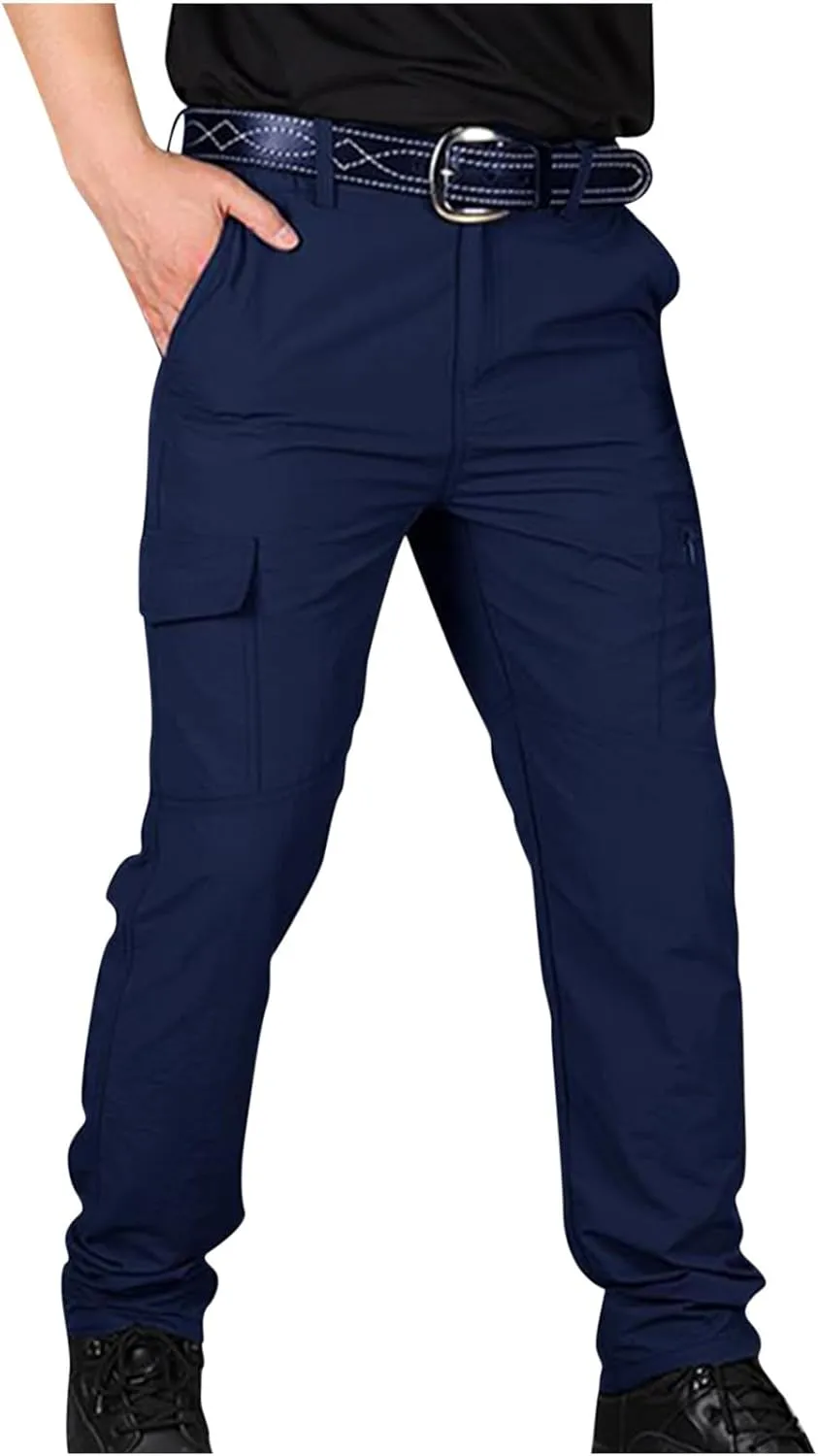 Men's Tactical Cargo Pants Slim Fit Multi-Pocket Durable Lightweight Outdoor Work Comfortable Utility Everyday Wear