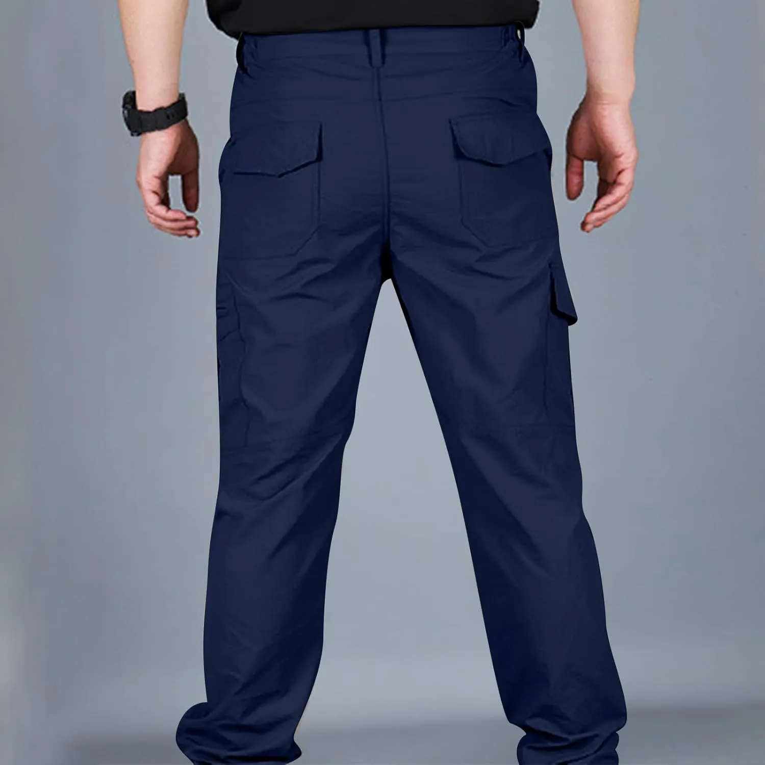 Men's Tactical Cargo Pants Slim Fit Multi-Pocket Durable Lightweight Outdoor Work Comfortable Utility Everyday Wear