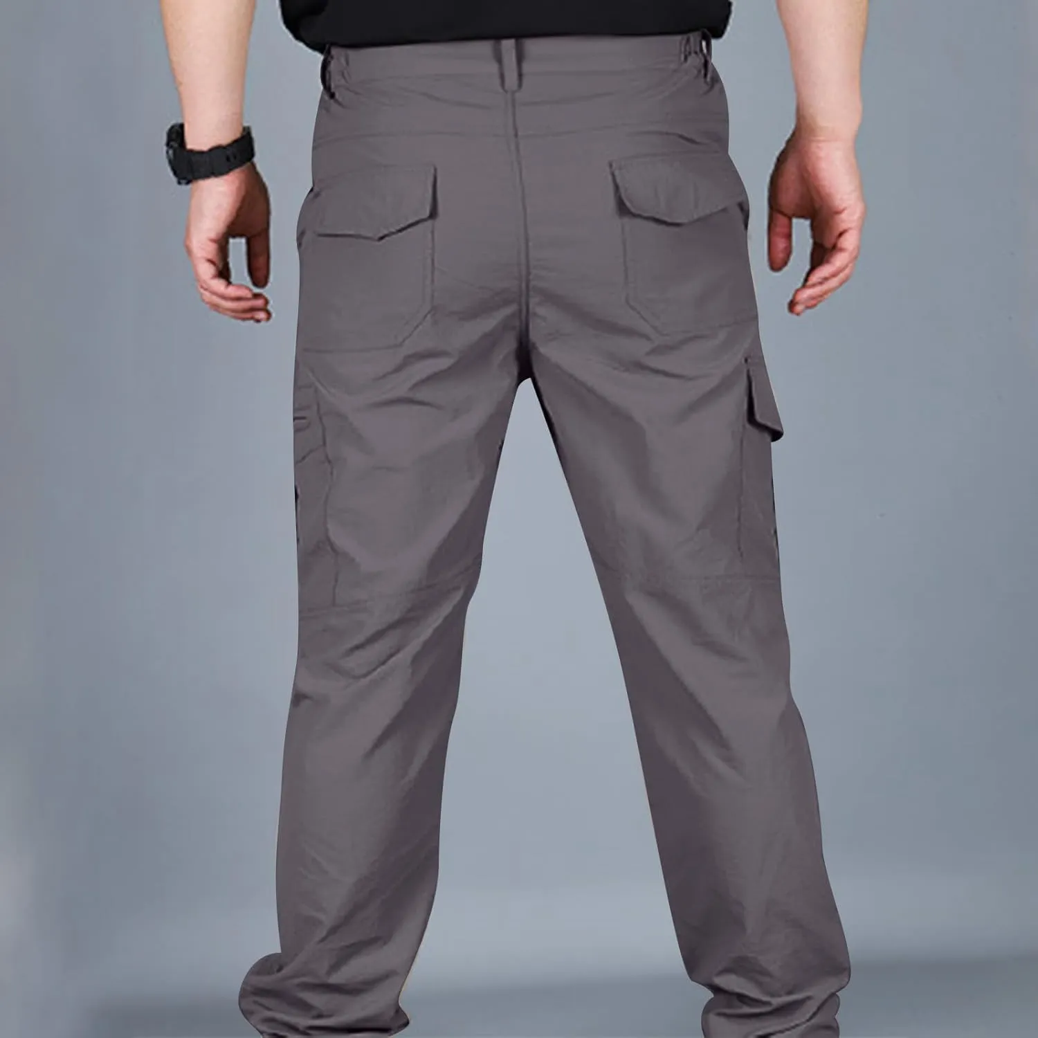 Men's Tactical Cargo Pants Slim Fit Multi-Pocket Durable Lightweight Outdoor Work Comfortable Utility Everyday Wear