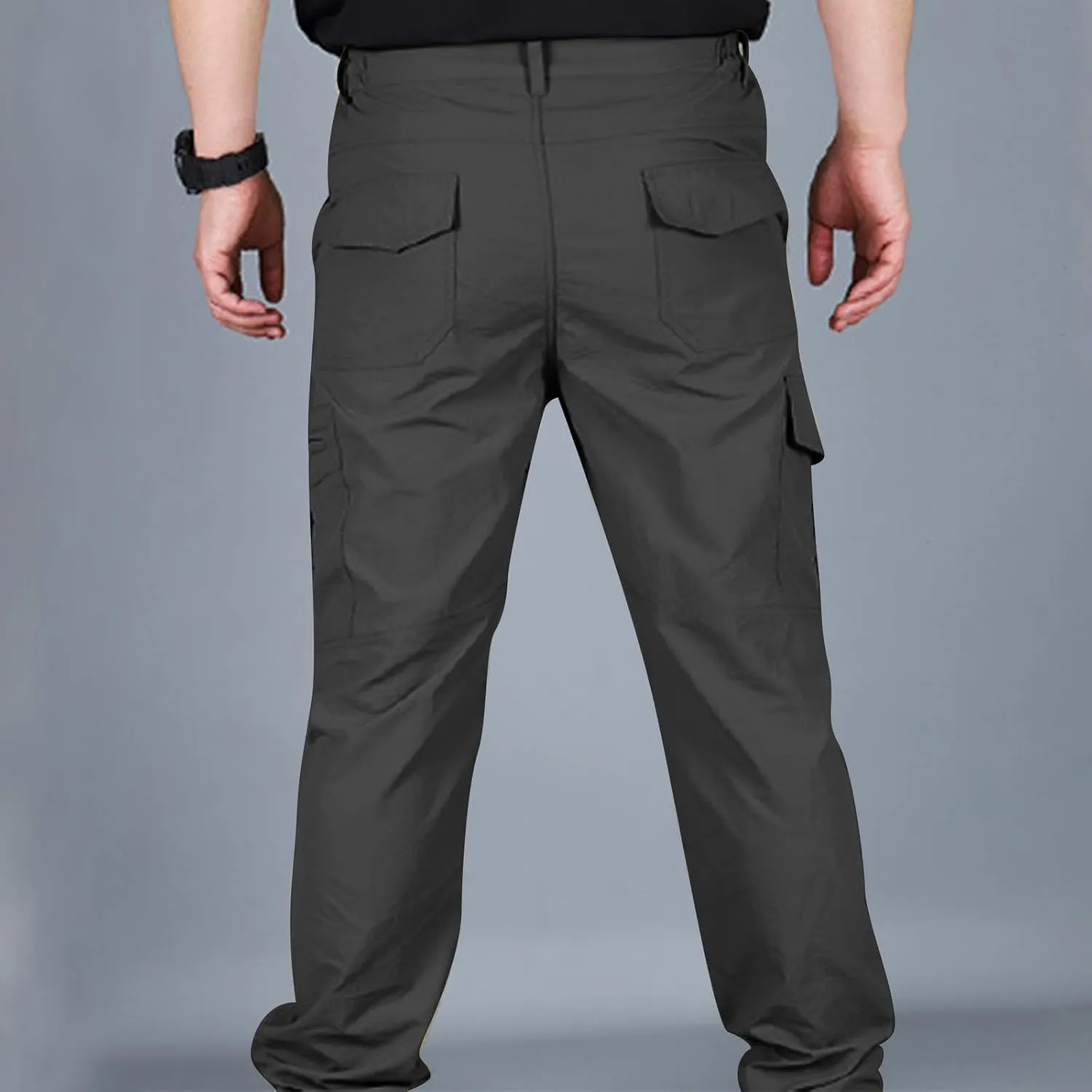 Men's Tactical Cargo Pants Slim Fit Multi-Pocket Durable Lightweight Outdoor Work Comfortable Utility Everyday Wear