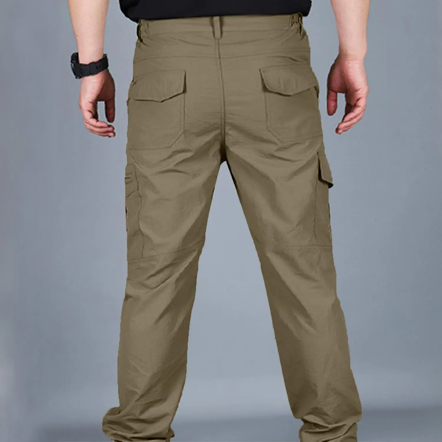 Men's Tactical Cargo Pants Slim Fit Multi-Pocket Durable Lightweight Outdoor Work Comfortable Utility Everyday Wear