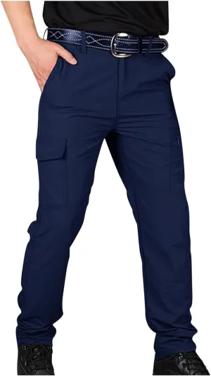 Men's Tactical Cargo Pants Slim Fit Multi-Pocket Durable Lightweight Outdoor Work Comfortable Utility Everyday Wear