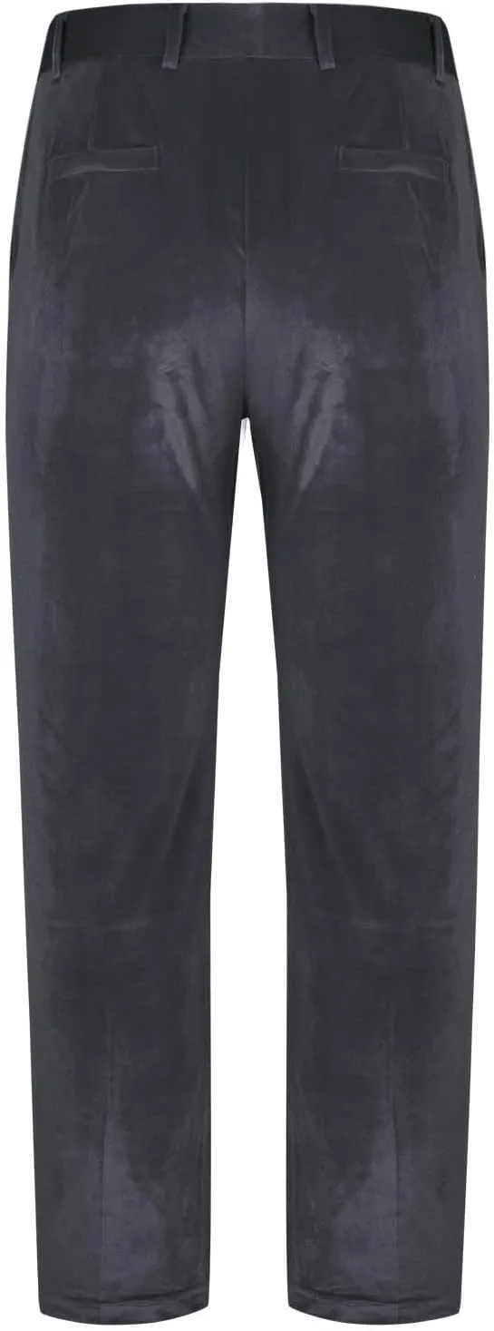 Men's Velvet Pants Slim Fit Party Dress Pants Velvet Trousers Elastic Waist Suit Pant Casual Soft Bottoms Solid Color