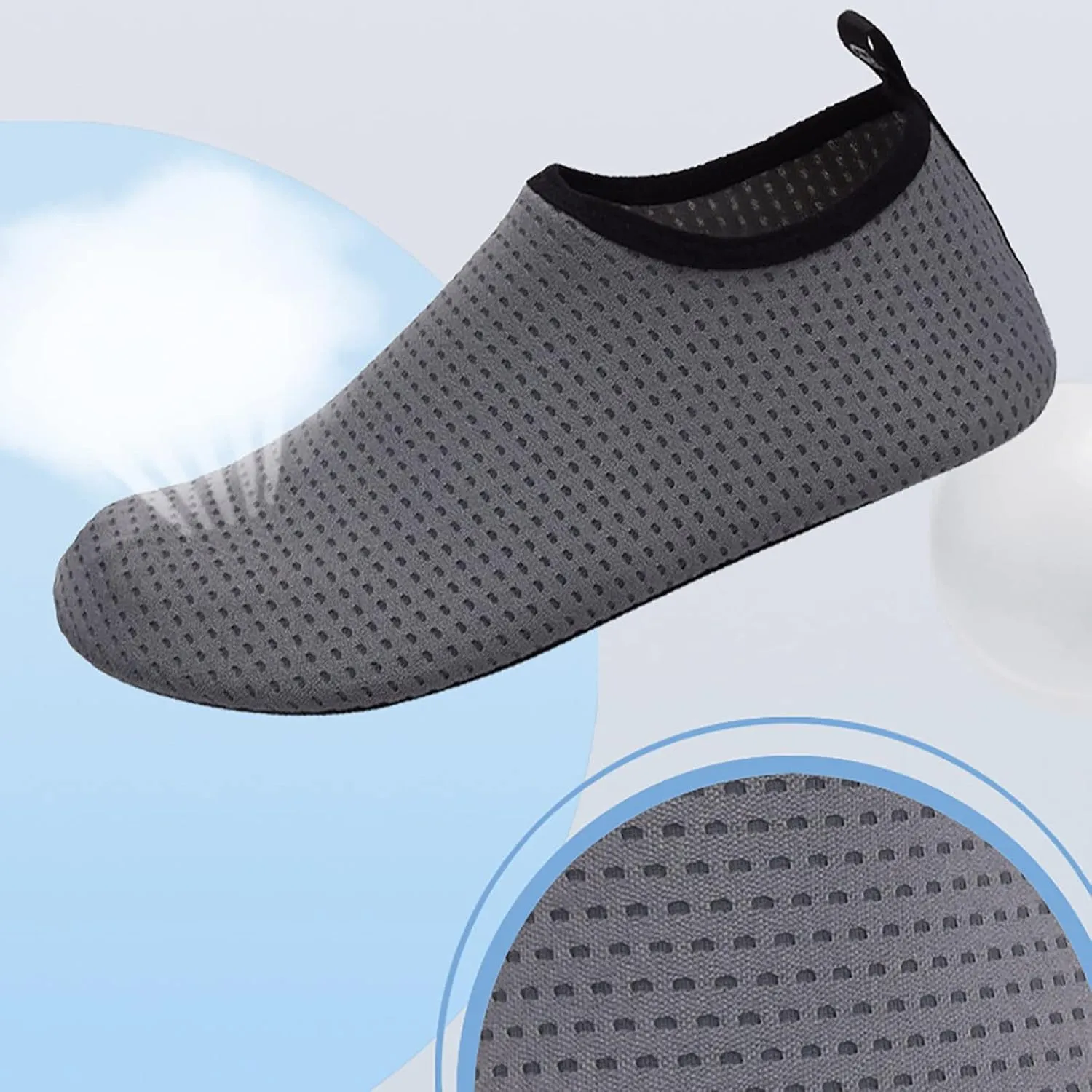 Mens Water Shoes Wide Width Quick Drying Slip On for Water Sports Travel Walk