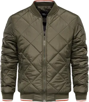 Mens Winter Coats Fashion Casual Solid Zipper Stand Collar Windbreaker Down Cotton Padded Jacket with Pockets