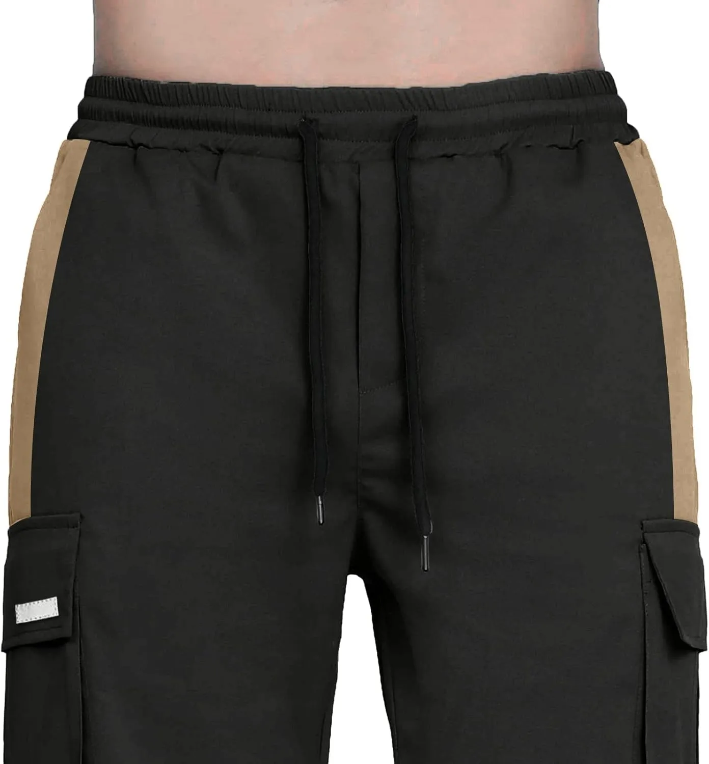 Mens Workout Cargo Sweatpants Printed Overalls Casual Pocket Sport Work Casual Trouser Pants Big and Tall Sweatpants