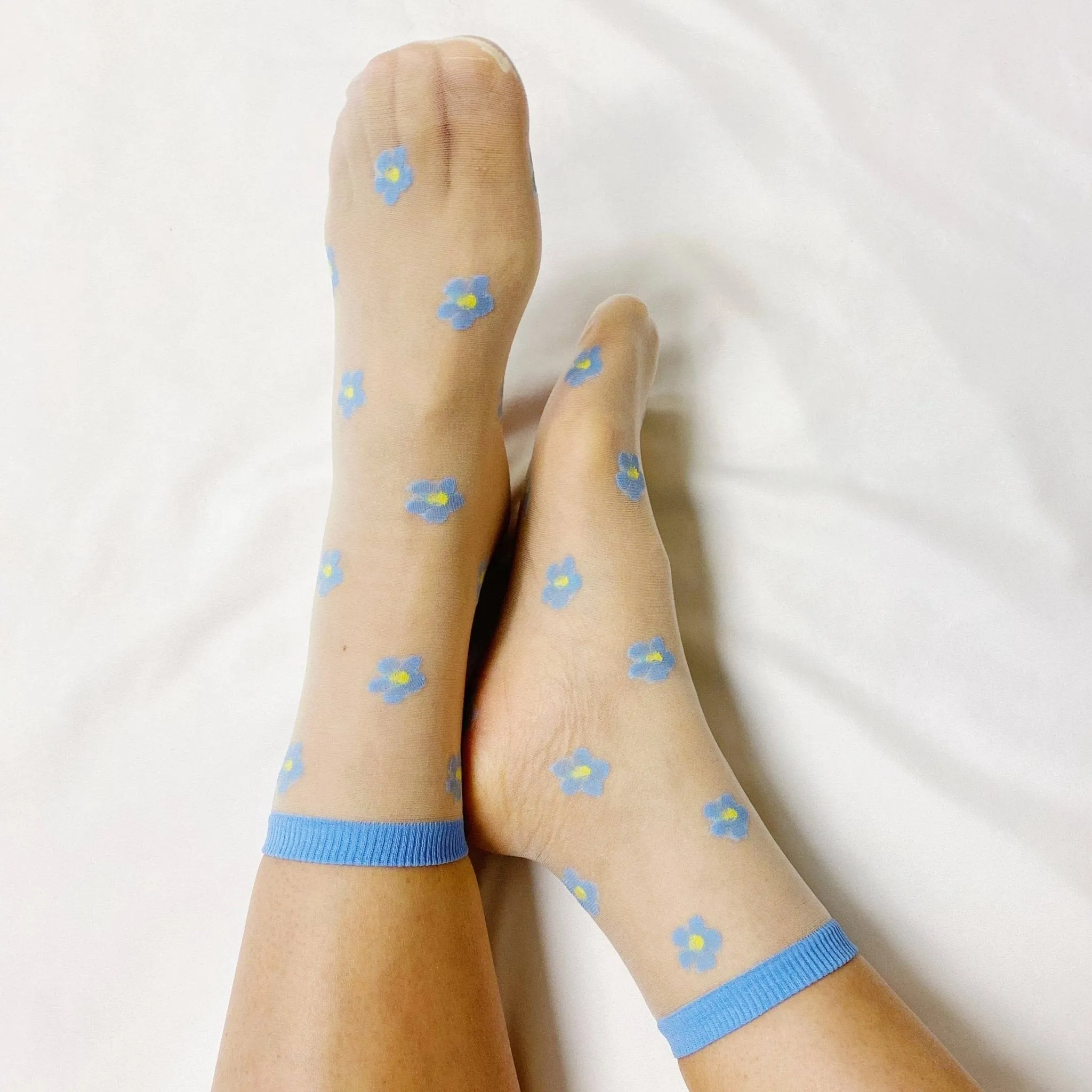 Mini Flower Sheer Socks - Set/2