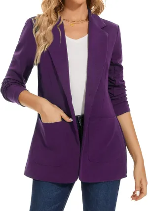 MINTLIMIT Blazers for Women Casual Long Sleeve Open Front Cardigan Button Work Office Blazers Jackets with Pockets