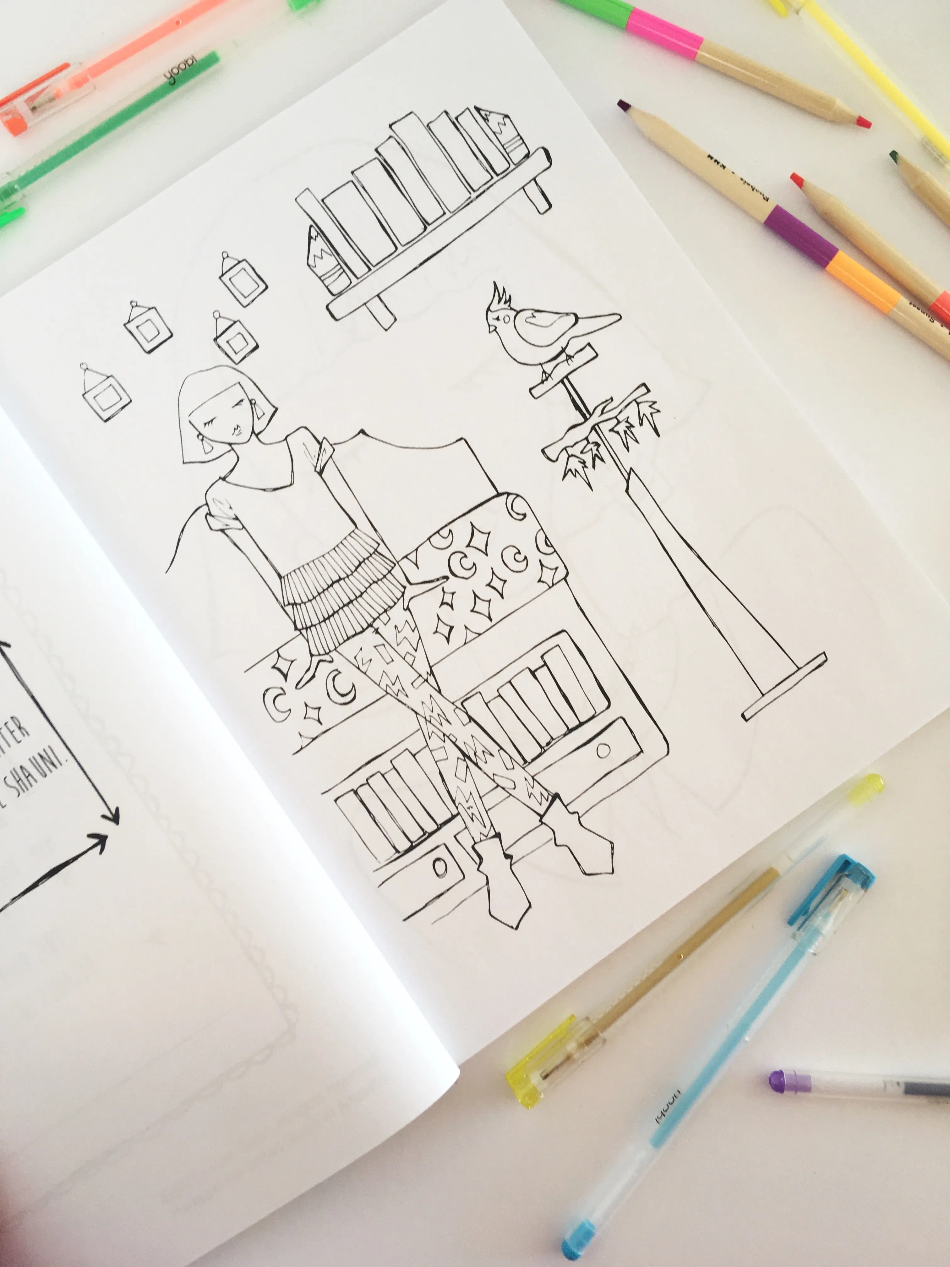 Mya: Aspiring Writer Coloring Book