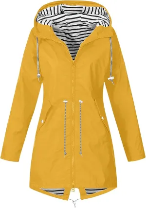 NaRHbrg Women Light Rain Jacket Waterproof Active Outdoor Windbreaker Raincoat with Hood Lightweight Plus Size for Girls