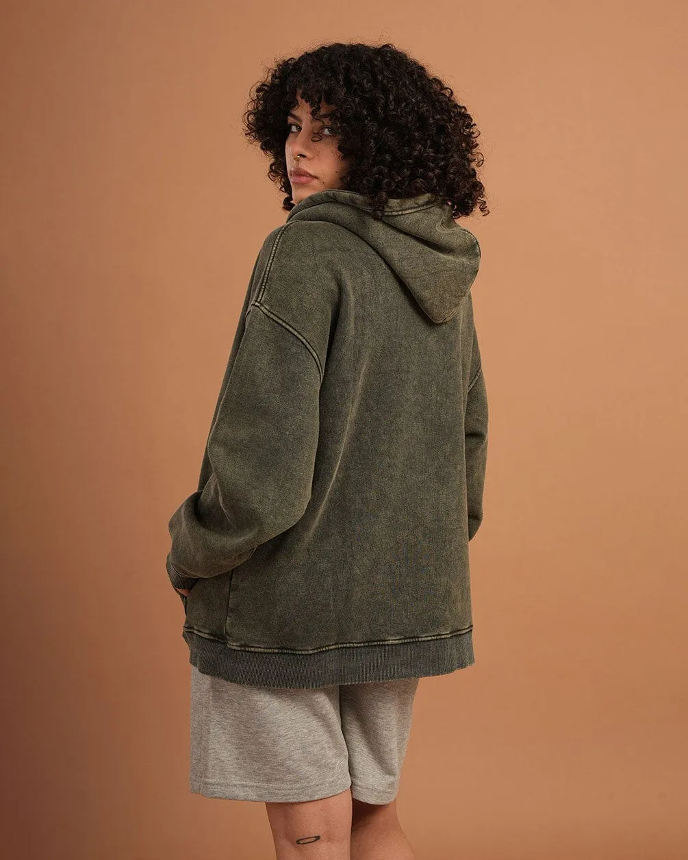 Olive IYS Washed Hoodie