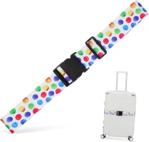 One-line Luggage Strap Elastic Fastening Straps for Suitcase Stretchy Suitcase Straps Travel Luggage Strap Lock Belts Luggage Bands for Suitcases Utility Cabin Blue Thick Polyester