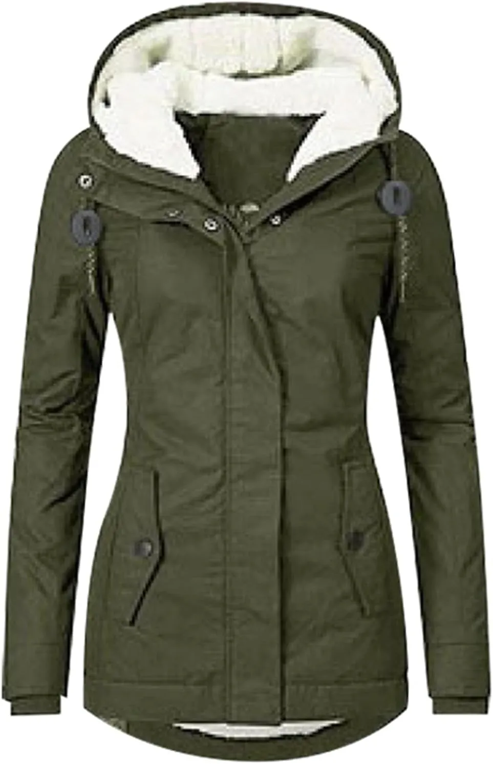 Padded for Women Coat Outerwear Quilted Jackets Oversized Padded Jacket Fur Collar Cozy Windbreaker Sweater Hoodies