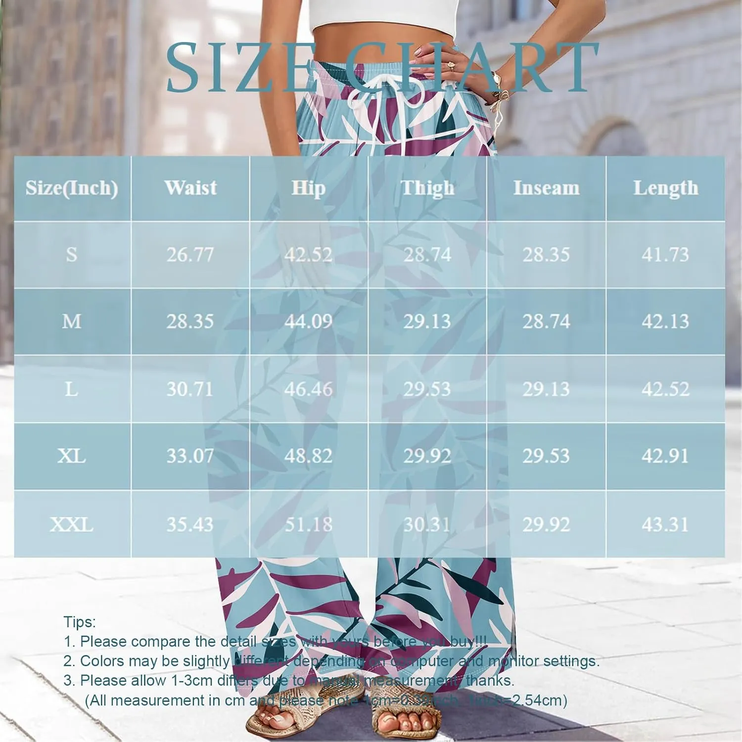 Palazzo Pants for Women High Waist Solid Beach Elastic Waist Wide Leg Pants Casual Summer Boho Outfits with Pockets