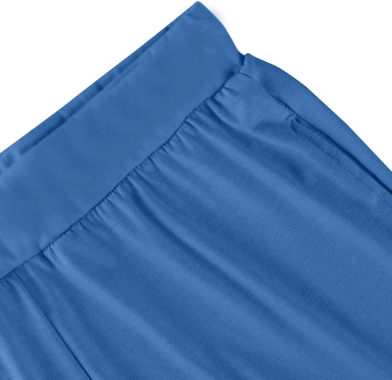 Pants for Women Casual Elastic Waist Drawstring Sumemr Pants Straight Wide Leg High Waisted with Pockets 2025 Trousers