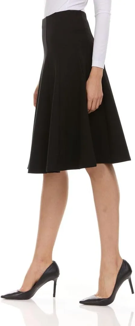 Premium Lycra Skirt  Thick, and Opaque Pleated Skirt with Stretch Waist Knee-Length & Midi-Length Options